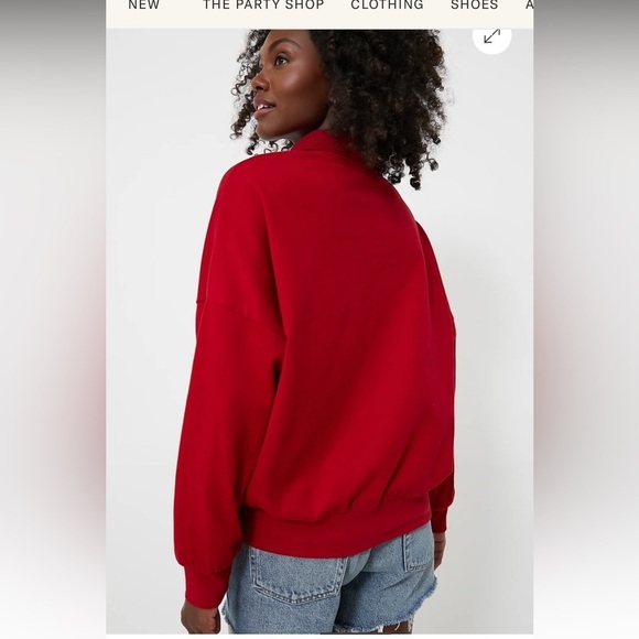 Tuckernuck POMANDER PLACE Red Bode Polo Sweatshirt size large - Picture 4 of 12